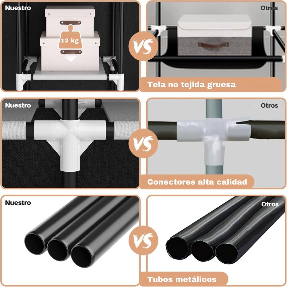 Armario Closet Ropero Armable Grande image number 4.0