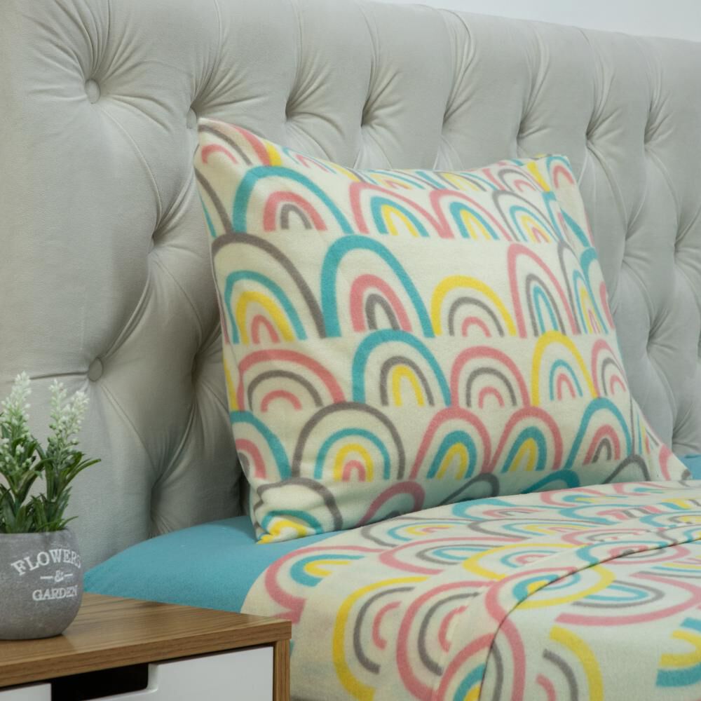 Juego De Sábanas De Polar Casaideal Kids Arcoiris / 1.5 Plazas image number 1.0