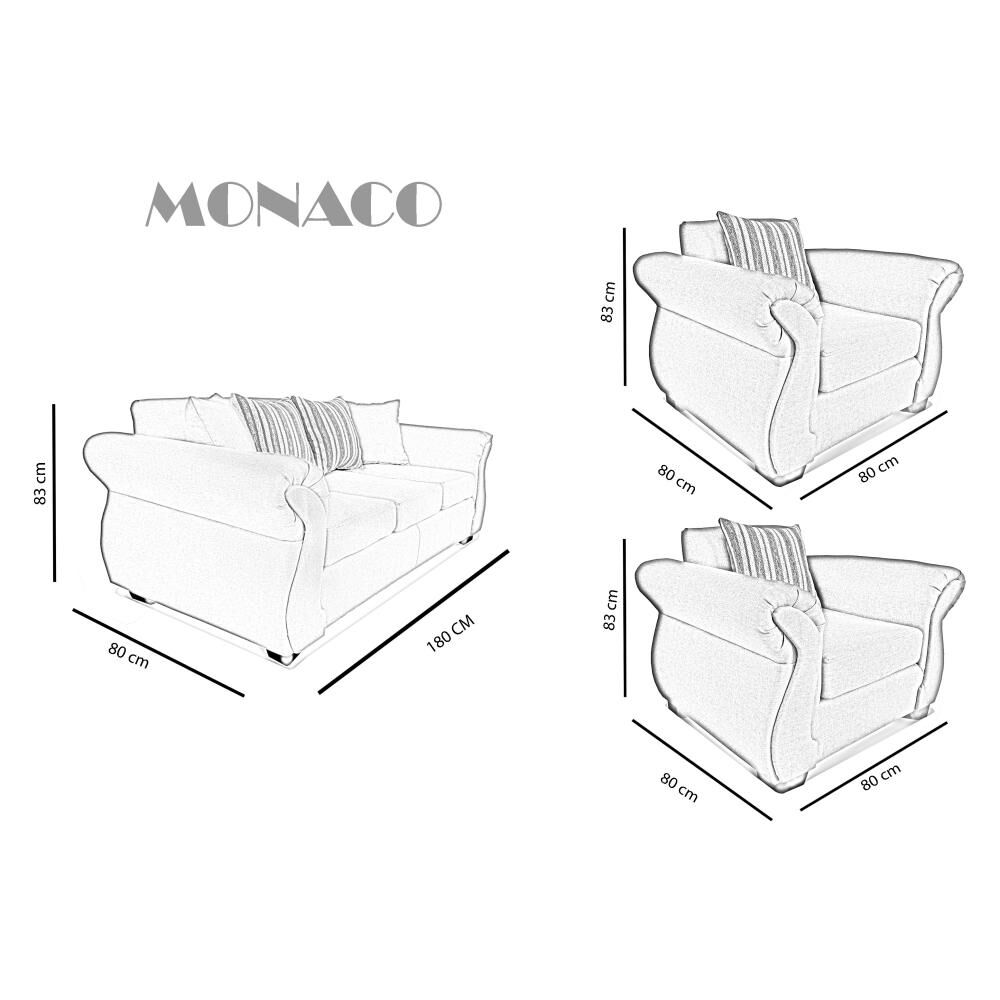 Juego De Living Elegant Detail Monaco / 5 Cuerpos image number 3.0