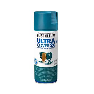 Pintura En Aerosol Ultra Cover 2x 340grs Azul Esmeralda Ultra Mate - Rust Oleum