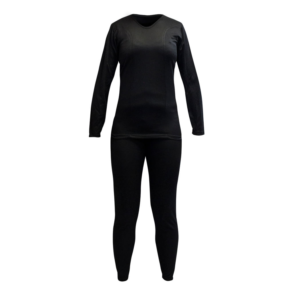 Conjunto Primera Capa Hw Poliester Cooldry Mujer Black image number 0.0