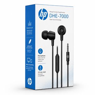 Aud&iacute;fonos In Ear Hp Con Manos Libres Dhe-7000 Black Matte