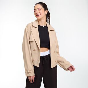 FREEDOM CHAQUETA CROP TRENCH CUELLO SOLAPA MUJER FREEDOM
