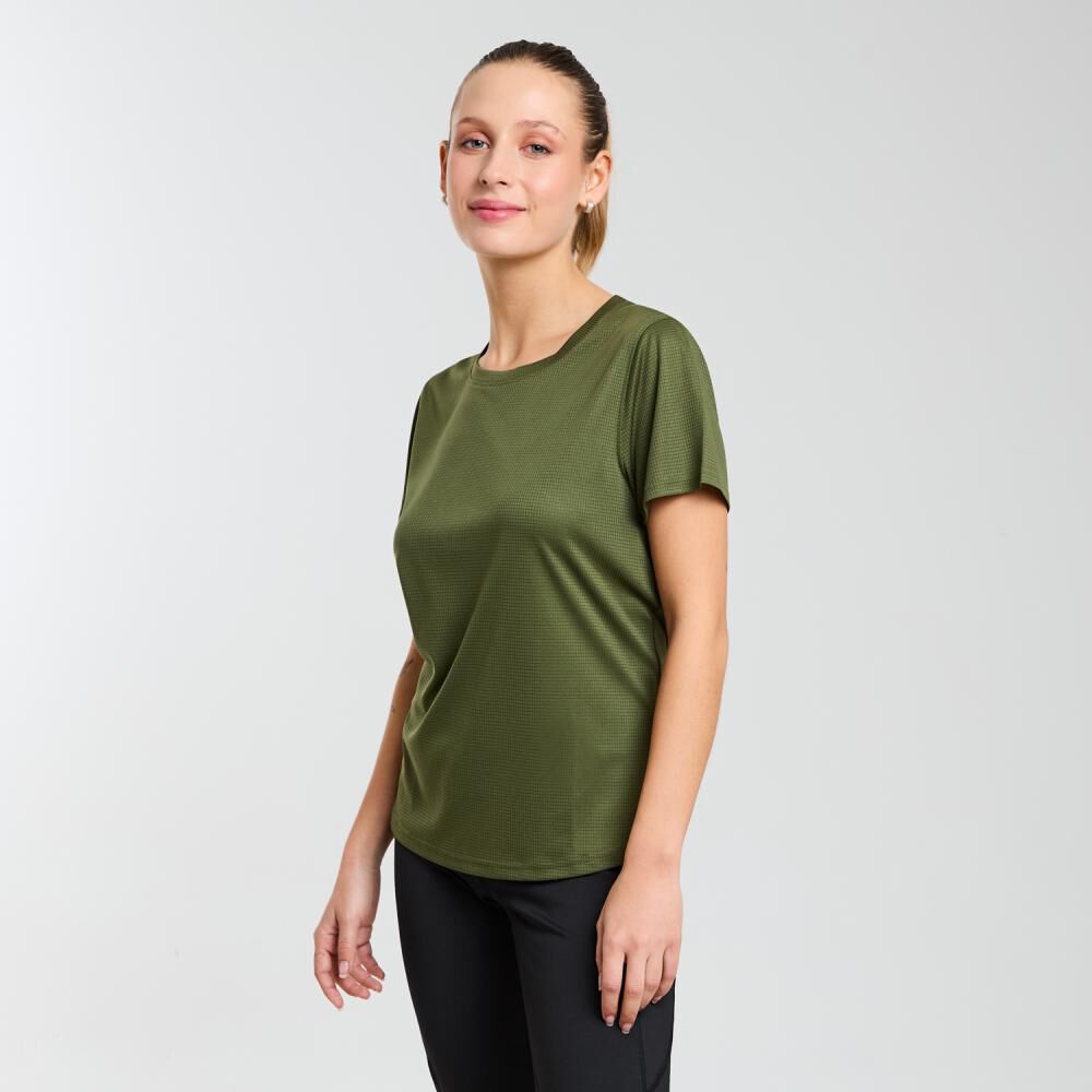Polera Lisa Manga Corta Cuello Redondo Mujer Wetland image number 2.0