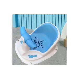 Silla De Ducha Para Bebes Asiento Baño Blanco Celeste Infantil