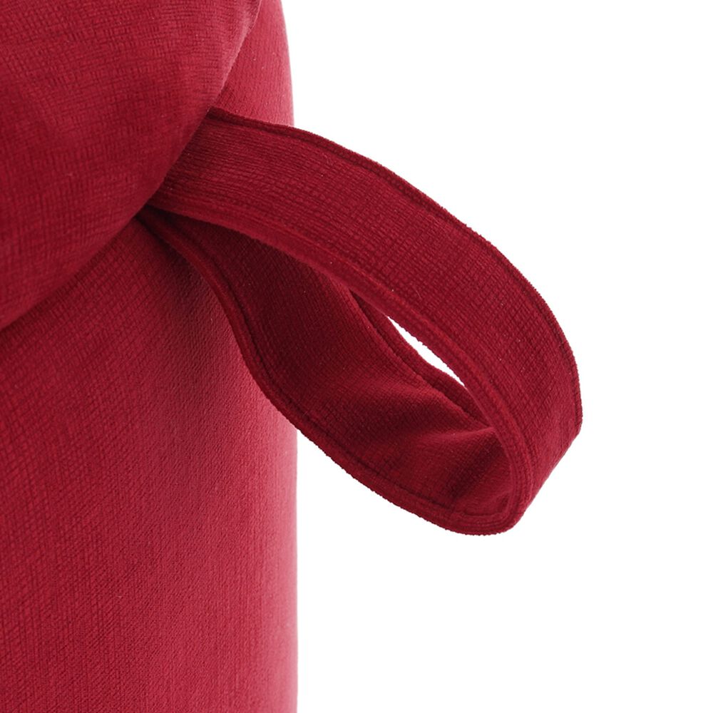 Pouf Baúl Zoe Rojo Felpa 60x60x50 Cm image number 3.0