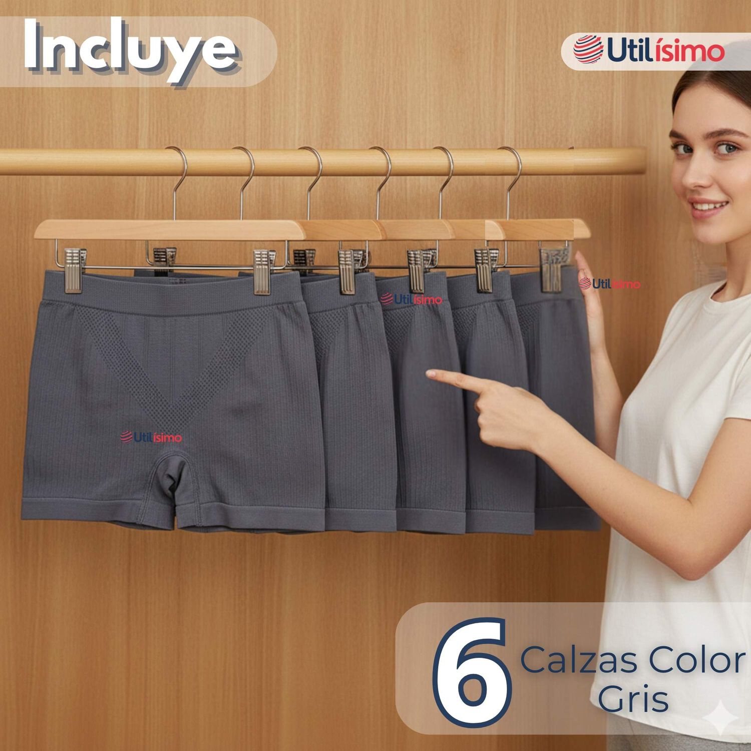 Pack 6 Calzas Cortas Escolar Pata Deportivas Juvenil Color Gris image number 1.0