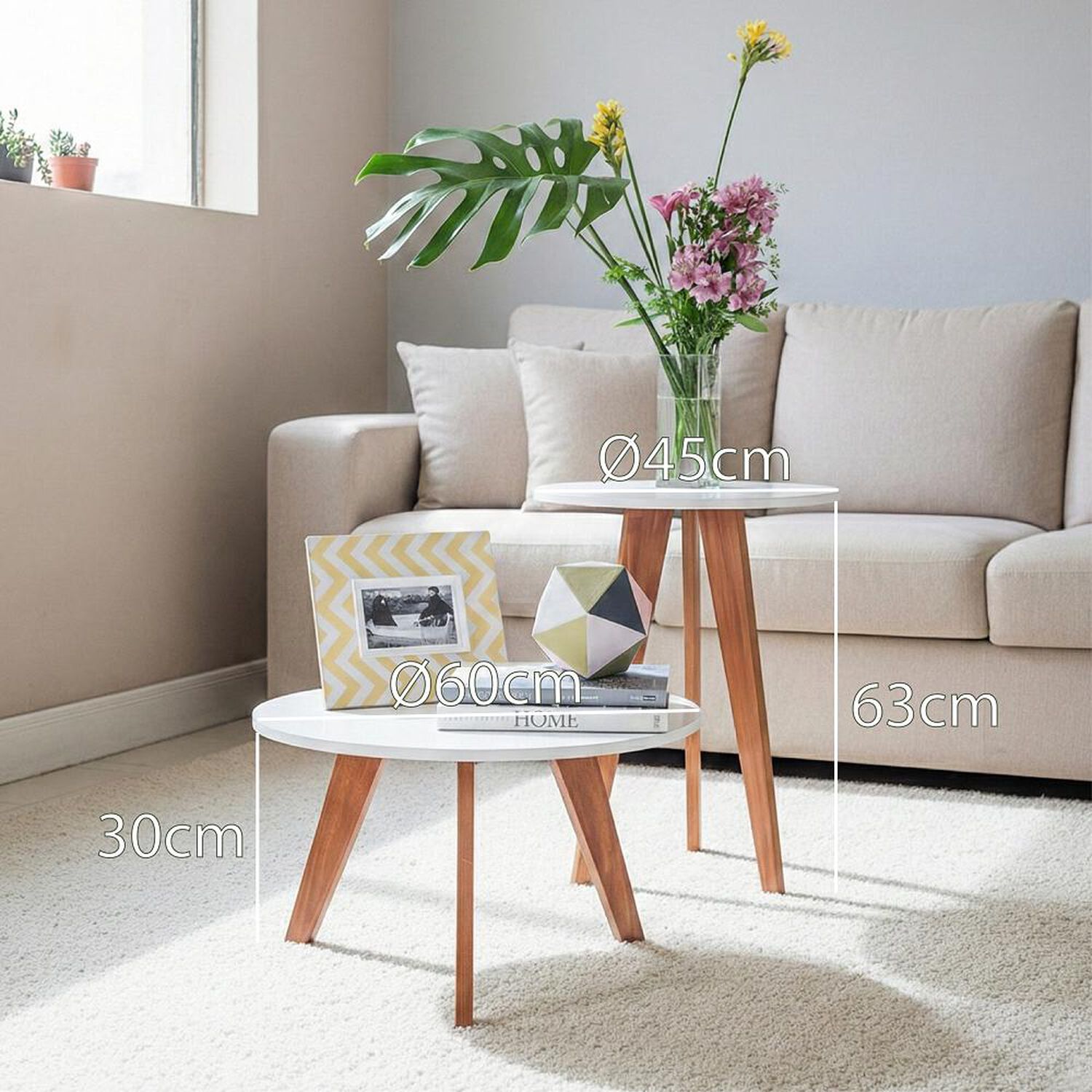 Set 2 Mesas Living Home Mobili Orla image number 6.0