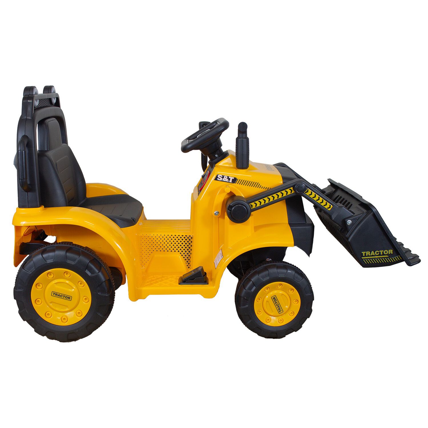 Cami&oacute;n El&eacute;ctrico Excavadora Loader Infantil Amarillo image number 2.0