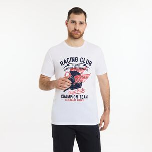 Polera Regular Manga Corta Cuello Redondo Hombre Herald