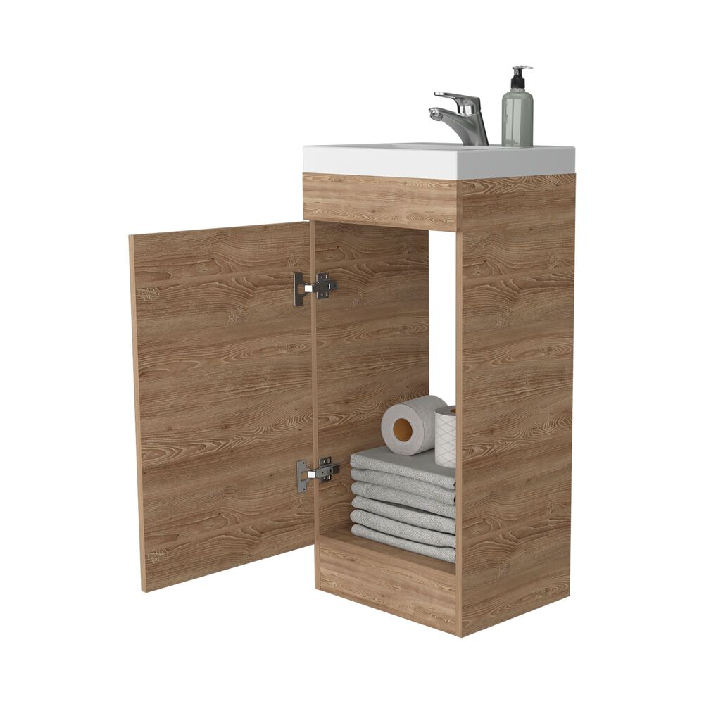 Mueble Vanitorio 1 Puerta Fm-005c Caf&eacute; Claro image number 2.0