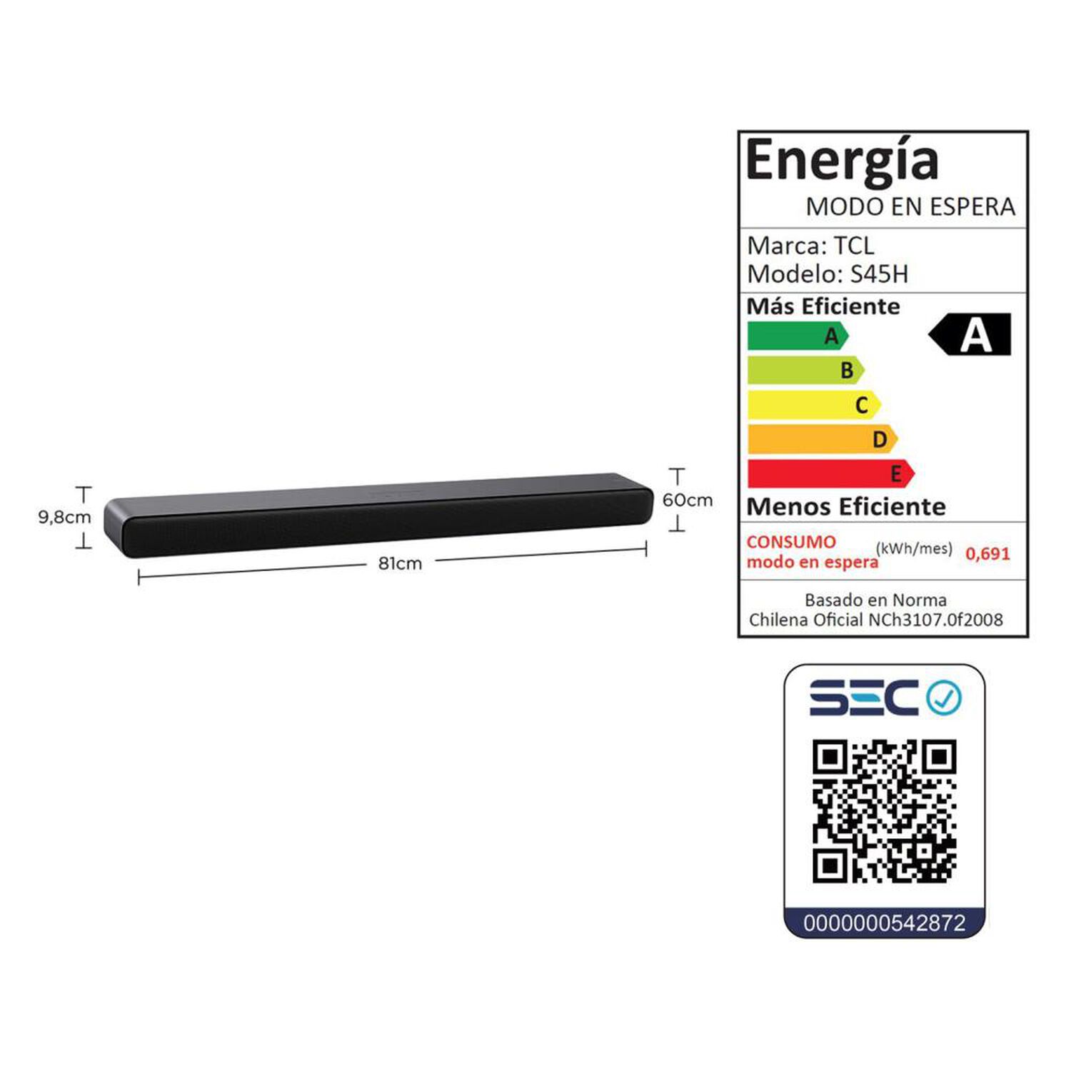Soundbar TCL S45H image number 6.0