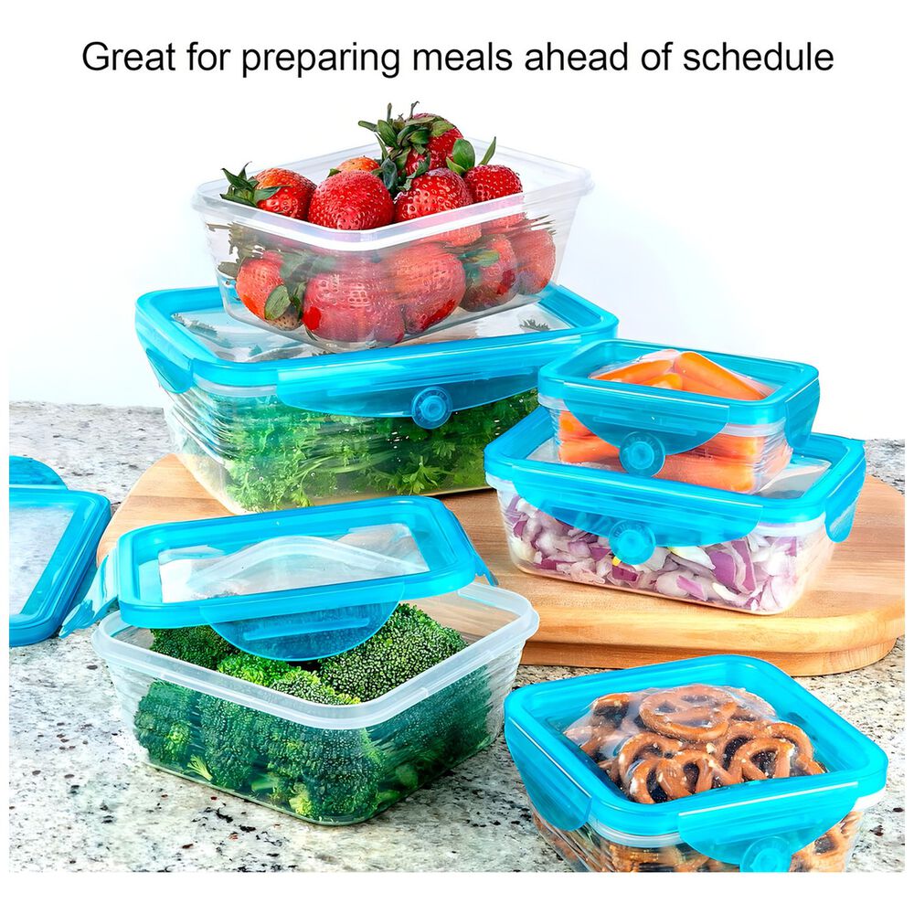 Taper Hermético Pack 6 Tupper Silicona Flexible Celeste image number 2.0