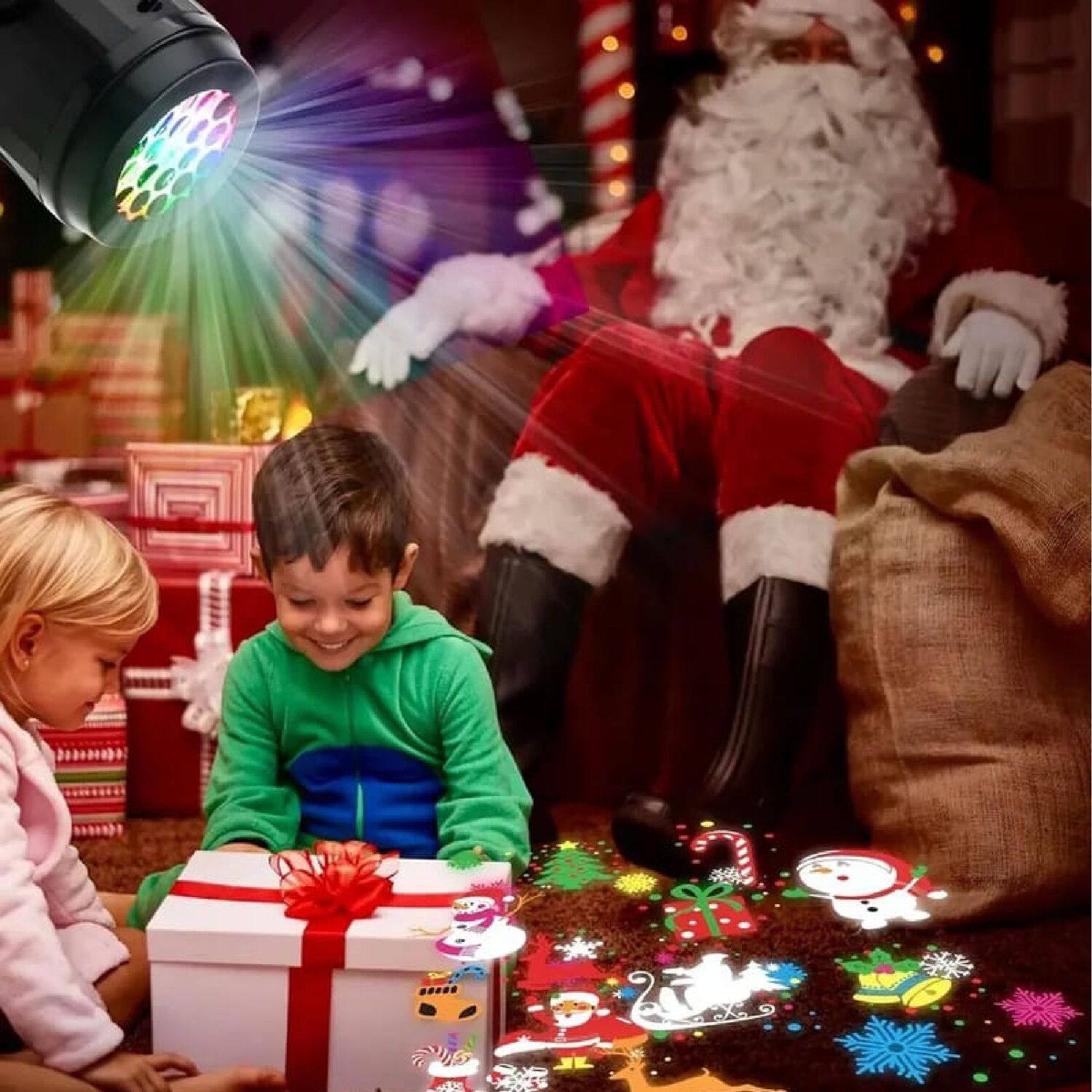 Proyector De Luces Led Navide&ntilde;as Con Patrones Giratorios. image number 1.0