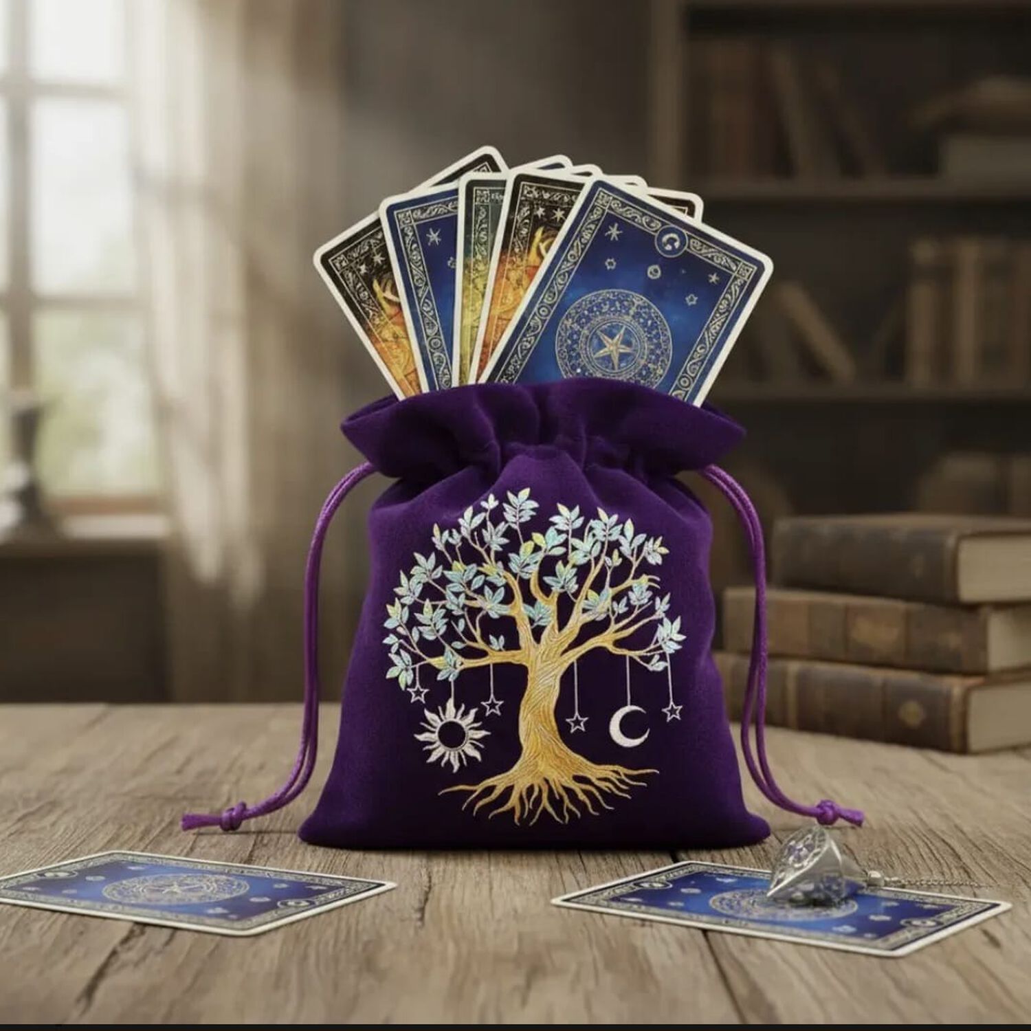 Bolsa De Terciopelo Para Cartas De Tarot &Aacute;rbol De La Vida image number 6.0