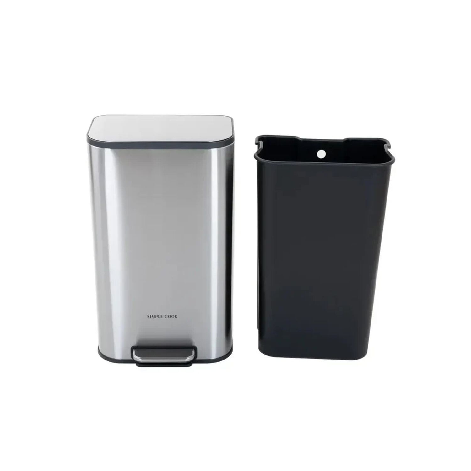 Basurero 30l Con Pedal Mate Y Anti Huellas Simple Cook image number 5.0