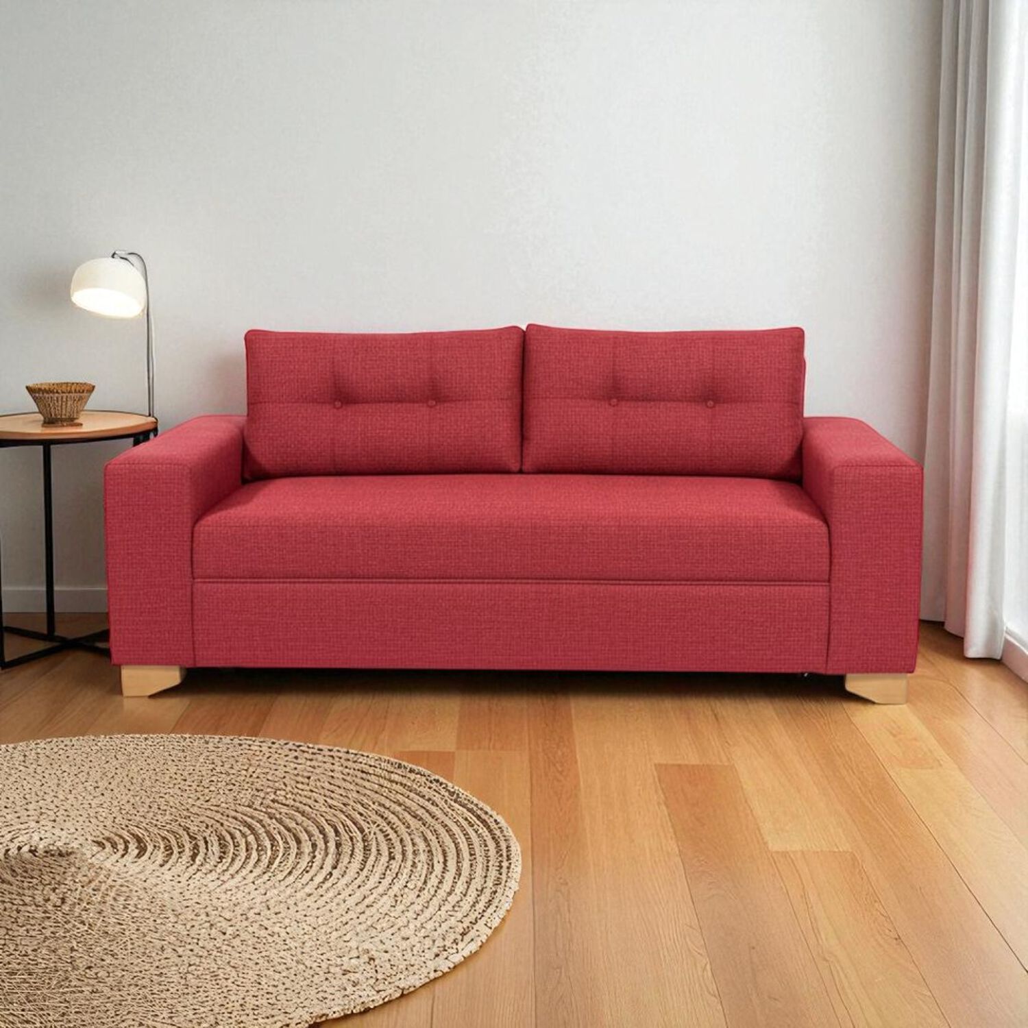 Sofa Paris Dos Cuerpos Lino Rojo image number 1.0