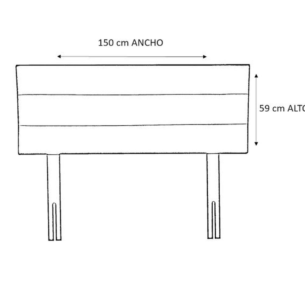 Cama Europea 2 Plazas 190 Respaldo Atacama image number 1.0