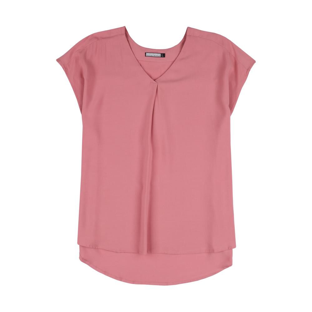 Blusa Manga Corta Cuello V Mujer Lesage image number 0.0