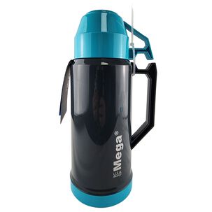 Termo Mega 1l New Megatemp Bebidas Calientes Frias Con Tazas Celeste