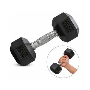 Mancuerna Profesional Hexagonal 7,5kg Fitness Alta Densidad