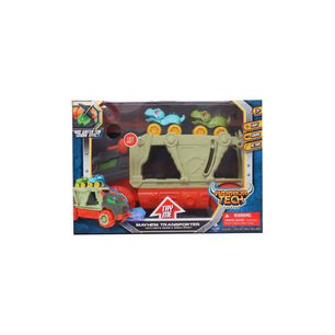Cami&oacute;n Transportador Con Humo, Luz Y Sonido + 2 Autos Peque&ntilde;os Happyline