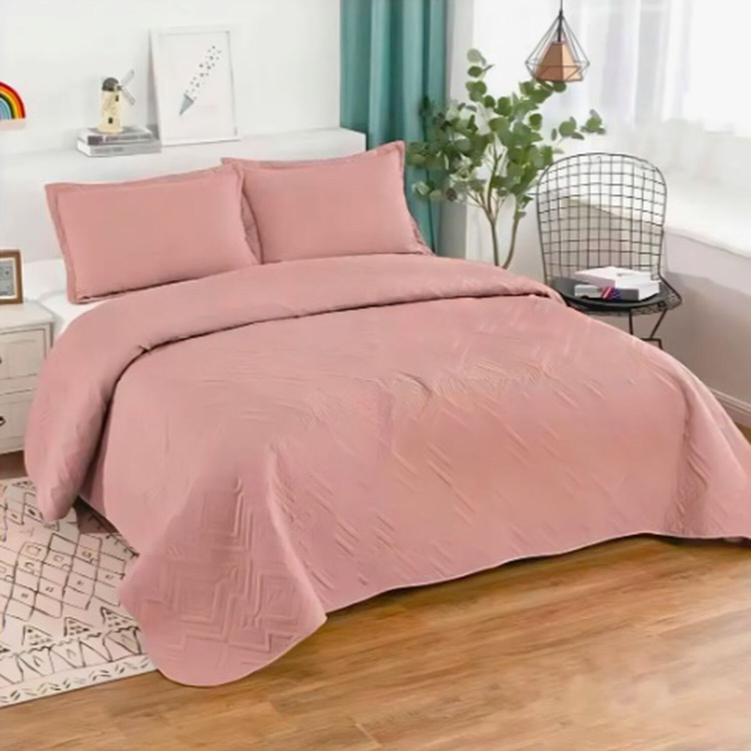 Cubrecama Quilt De Verano 2 Plazas Rosado image number 0.0