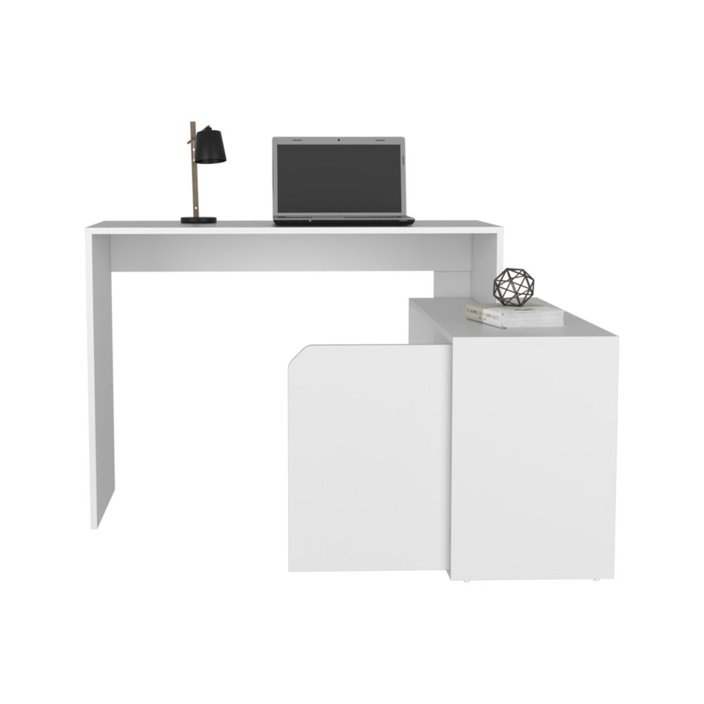 Escritorio En L 1 Puerta 116,6x100x73,6 Cm Fm-033b Blanco image number 2.0