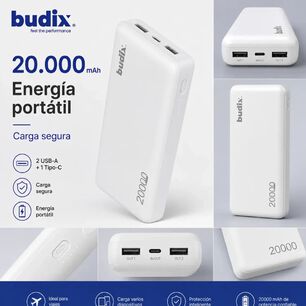 Power Bank Budix 20000 Mah 2.4 Amp Pobamo66.