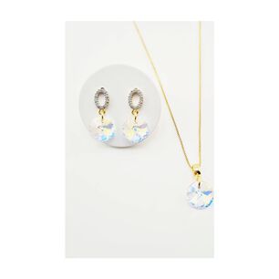 Conjunto Madrid Gold Cristales Genuinos Aurora Boreal.