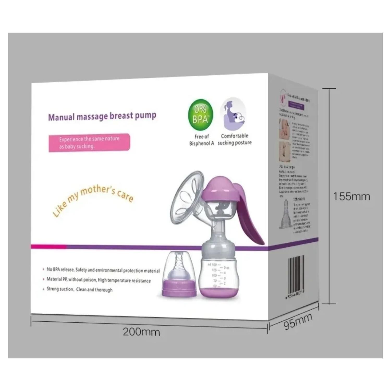 Extractor De Leche Manual Sacaleche Mamadera Chupete Infantil image number 3.0