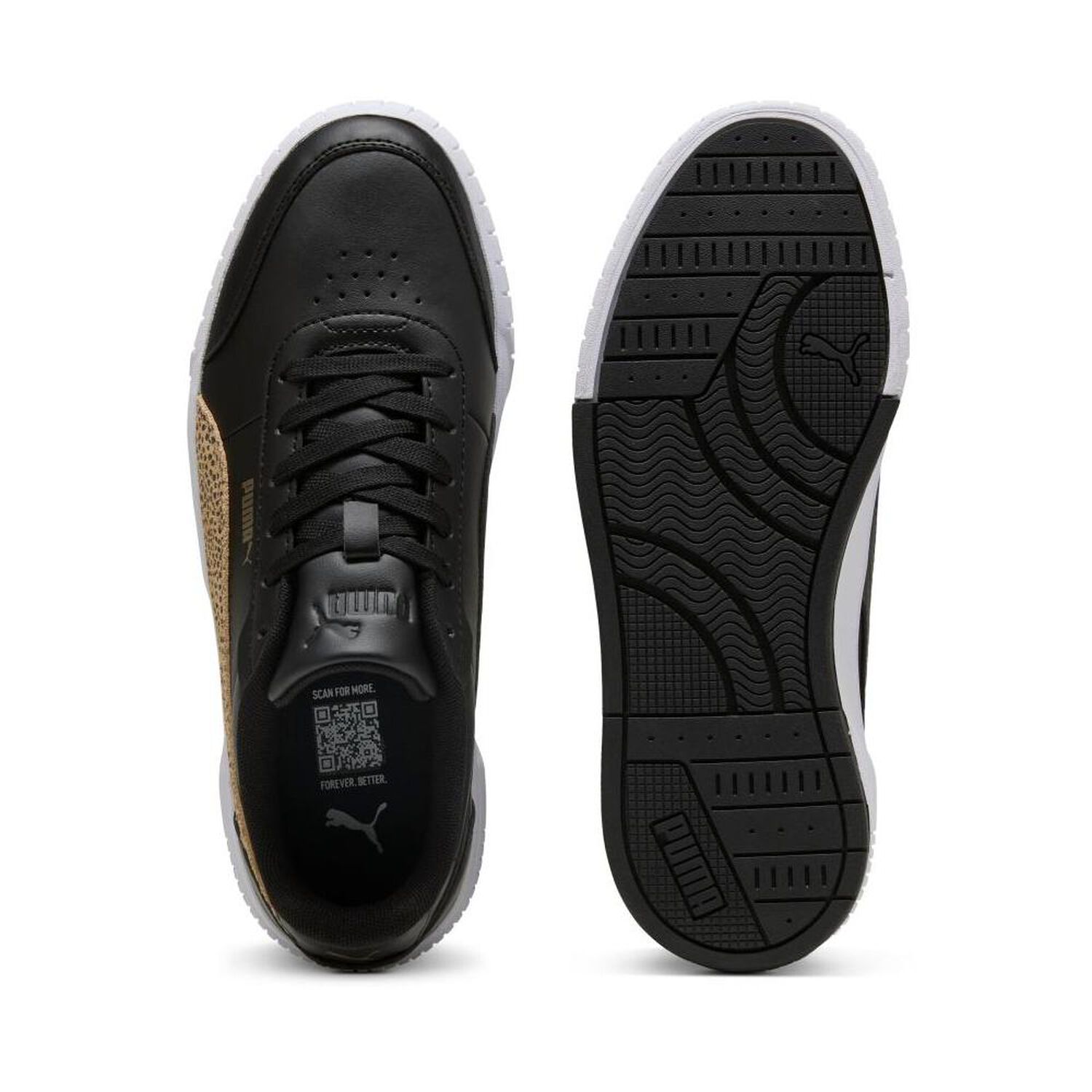 Zapatilla Urbana Mujer Puma Carina Mia Topcat Black-toasted Almond image number 4.0
