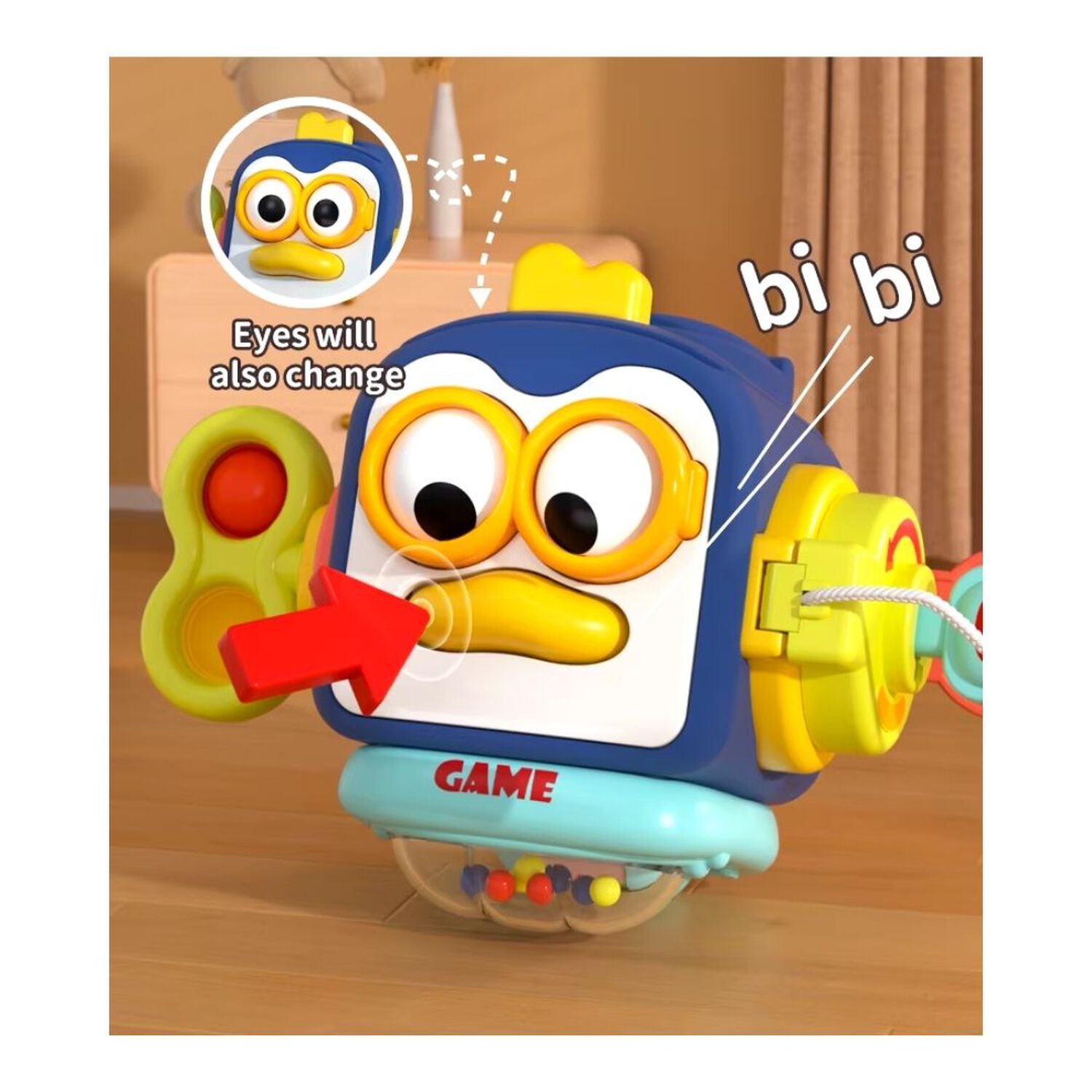 Cubo Sensorial Interactivo Montessori Para Bebe image number 3.0