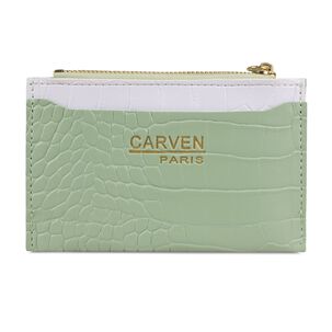 Billetera Tarjetero Mujer Con Monedero Zoe Verde Carven