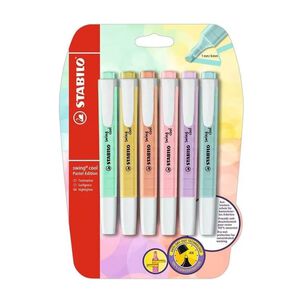 Set 6 Destacadores Swing Cool Pastel Stabilo