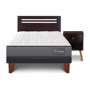 Cama Europea Cic Anatomic / 1.5 Plazas / Base Normal + Set De Maderas