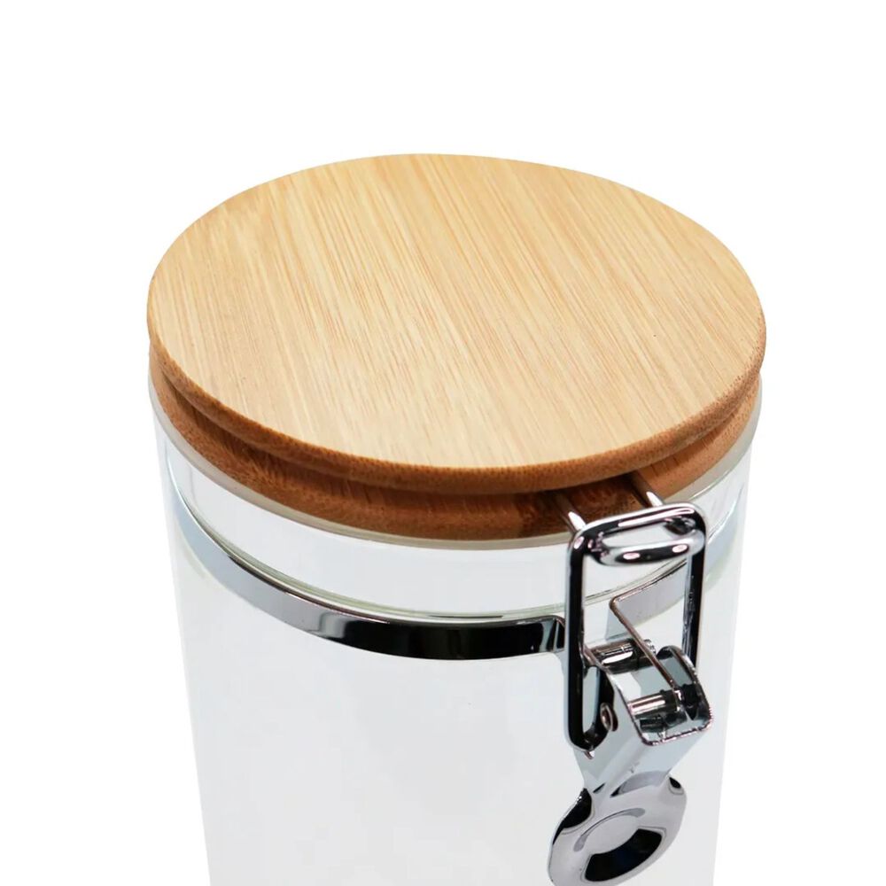 Frasco Tarro Hermetico De Vidrio 350ml Con Tapa De Bambu image number 2.0