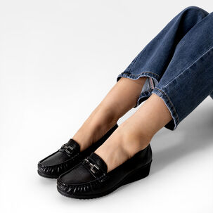 Mocasin Tacon Cu&ntilde;a Cl&aacute;sico C&oacute;modo Casual Mujer Weide Js80