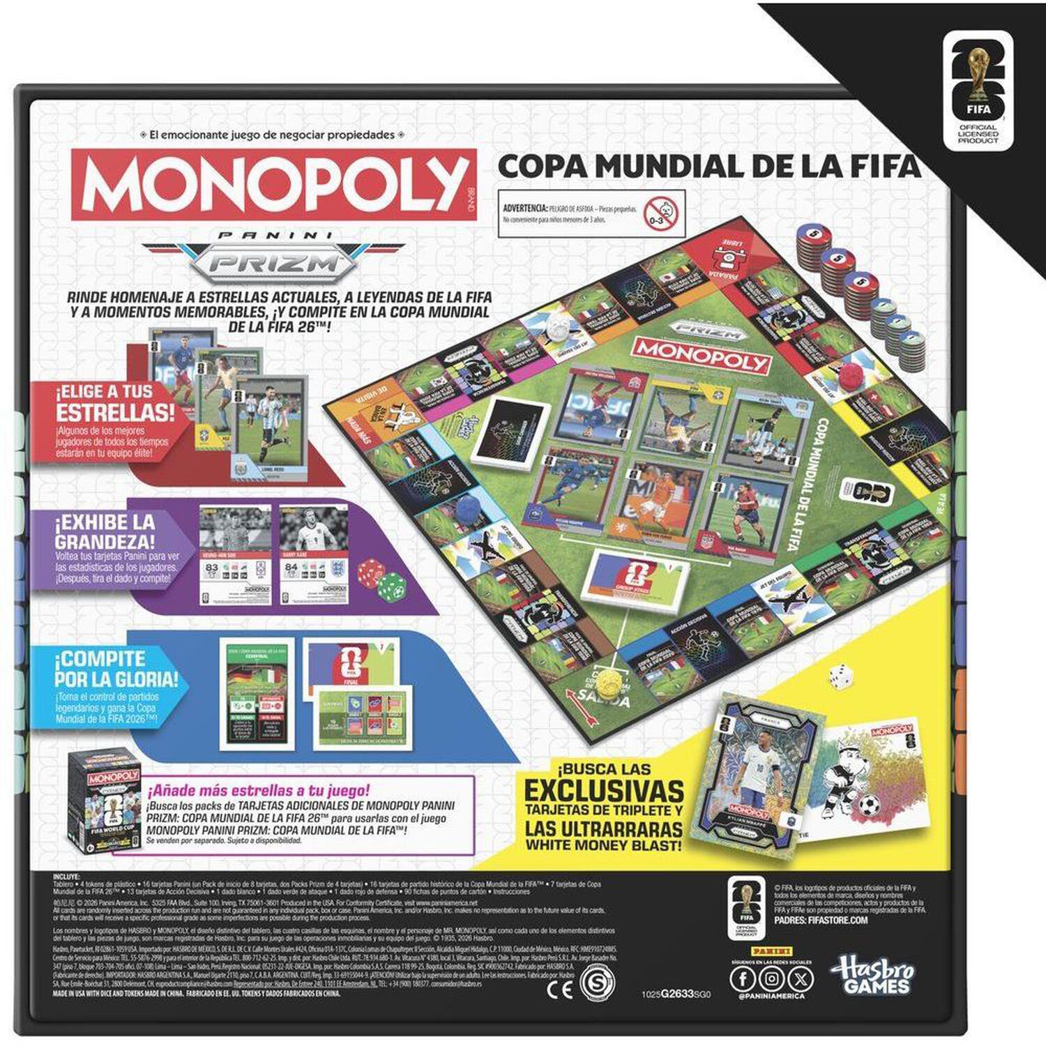 Juego De Mesa Monopoly Panini Prizm Copa Mundial De La Fifa image number 2.0