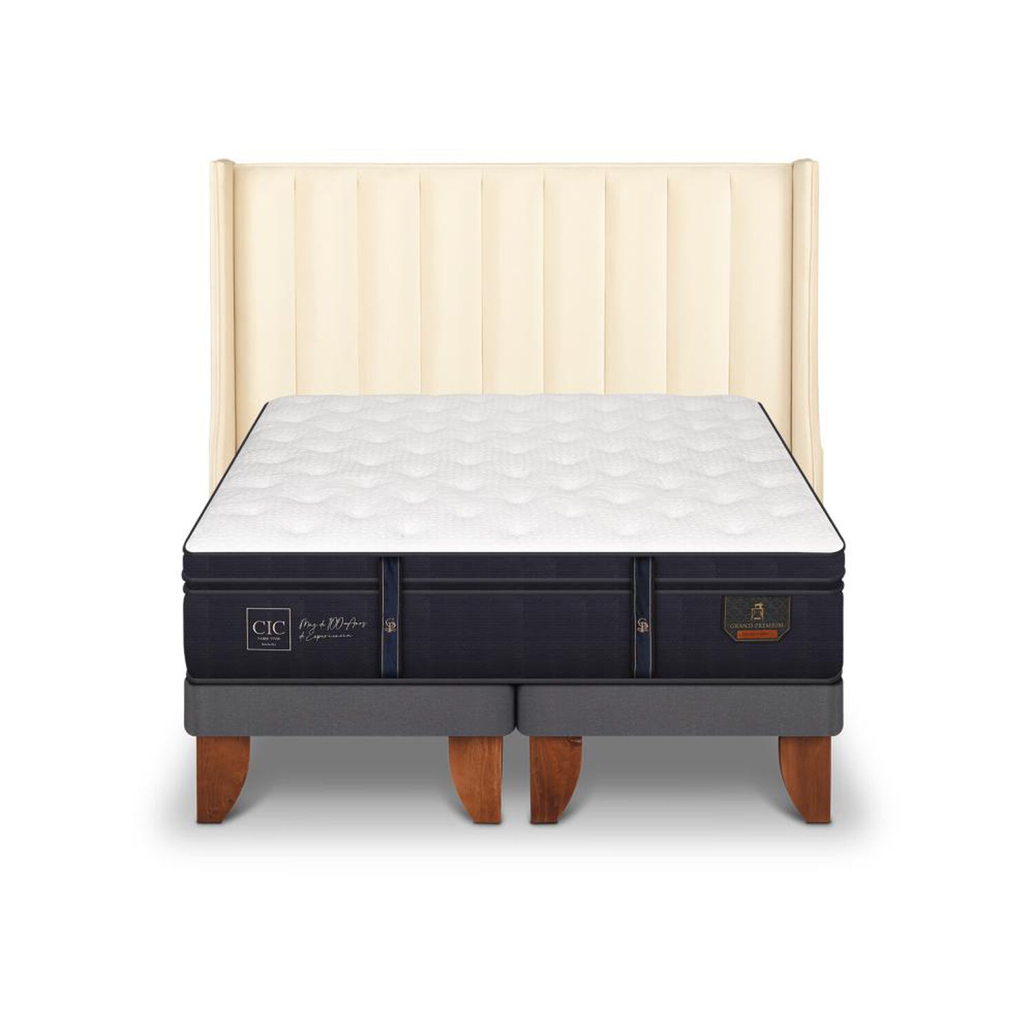 Cama Europea Cic Grand Premium / King / Base Dividida + Respaldo image number 0.0