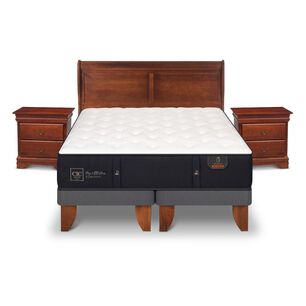 Cama Europea Cic Premium / 2 Plazas / Base Dividida + Set De Maderas