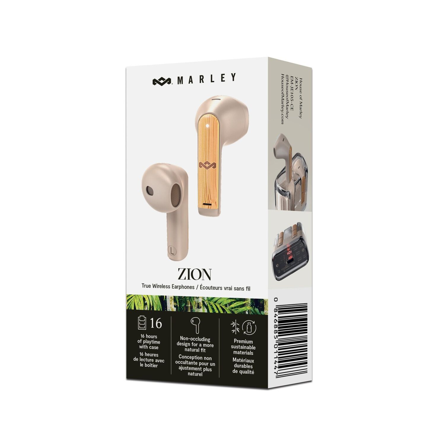 Aud&iacute;fonos Bluetooth Zion True Wireless Cream Marley image number 9.0