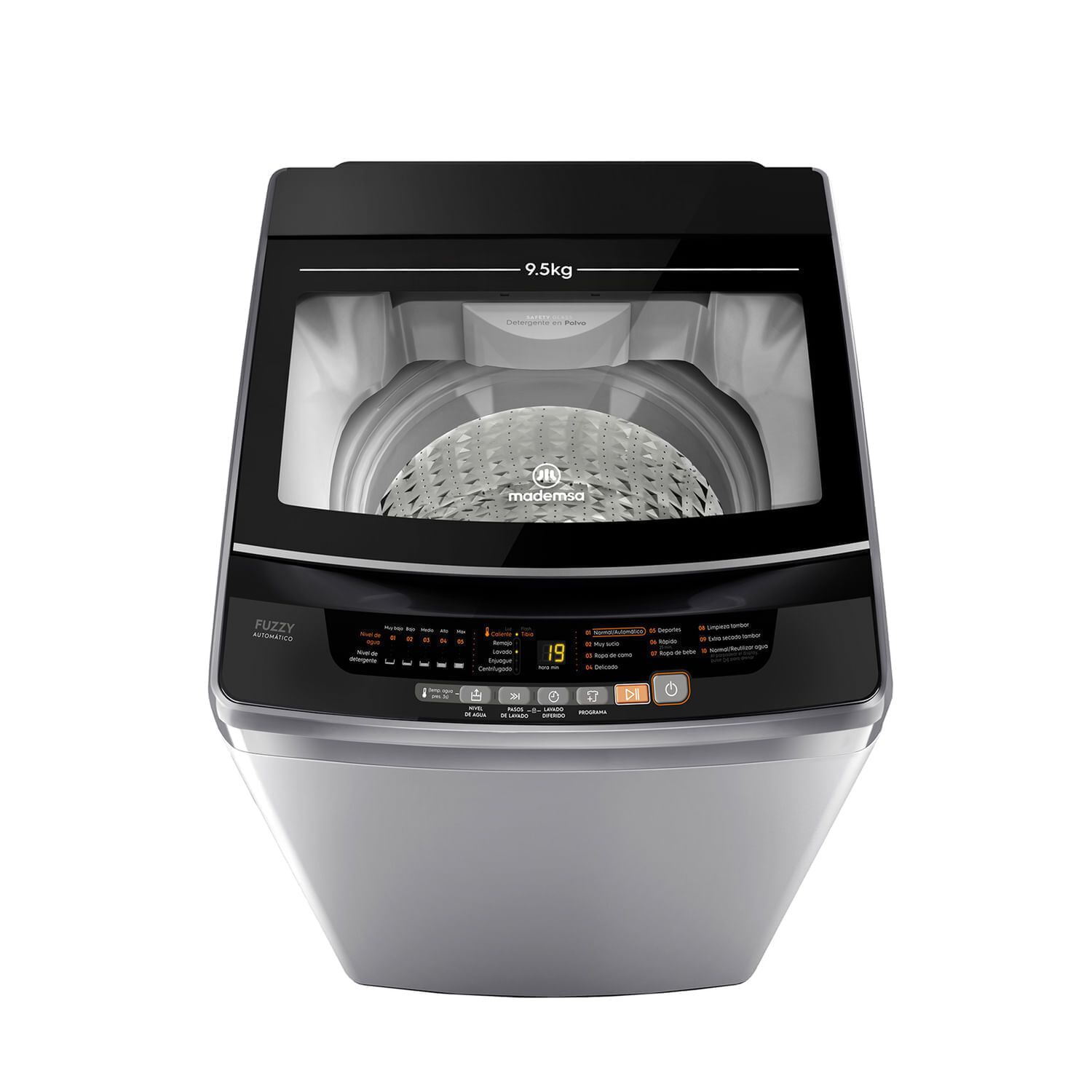 Lavadora Autom&aacute;tica 9,5kg Fuzzy Autom&aacute;tico 9,5 Szg Gris image number 0.0