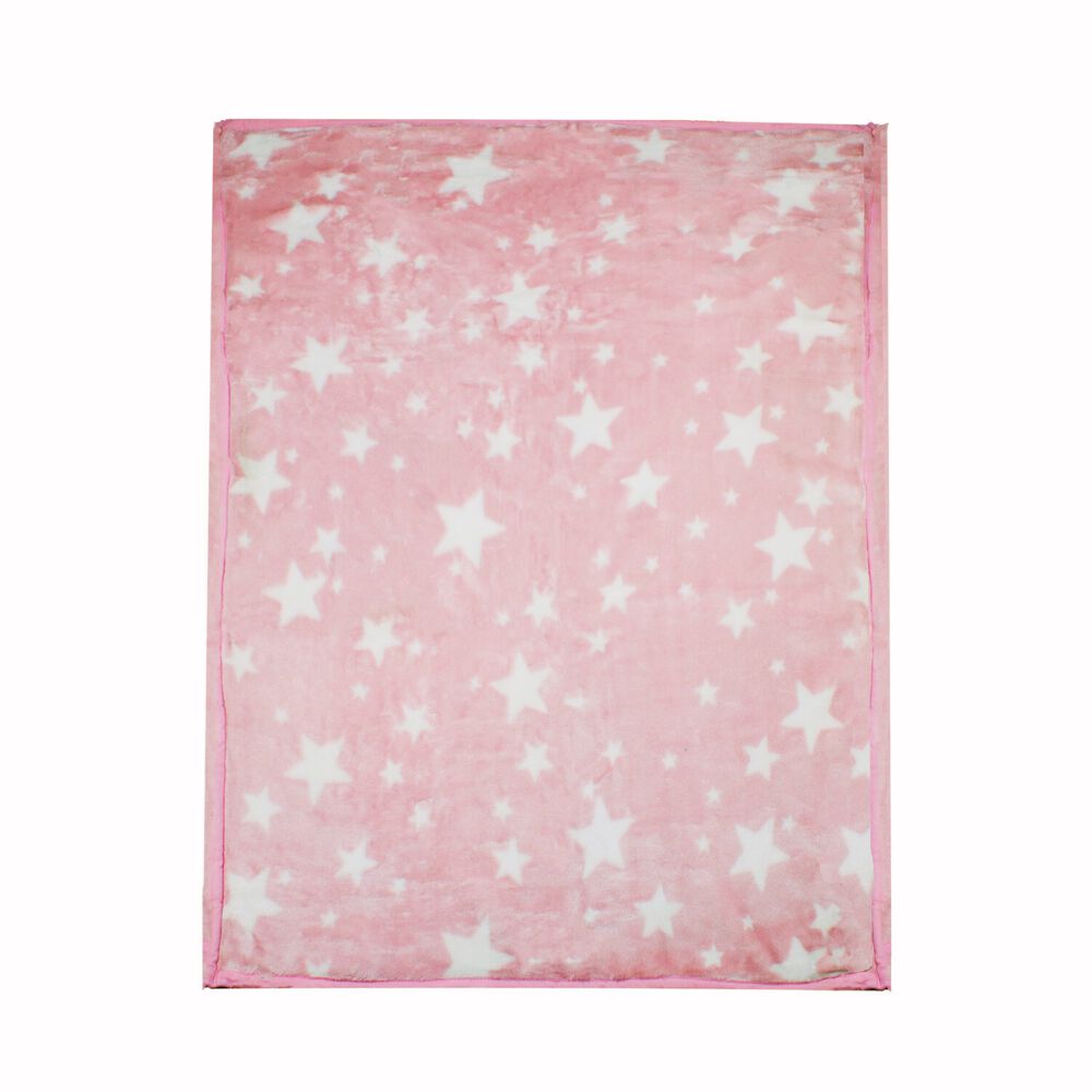 Frazada Ultra Soft Estrella 80x110cm Rosado Bebesit image number 5.0