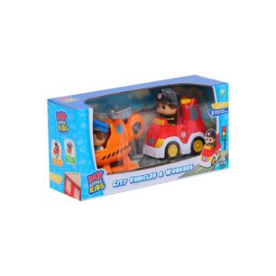 Set De 2 Veh&iacute;culos Urbanos Peque&ntilde;os Y 2 Figuras (2 Surtidos) Happyline