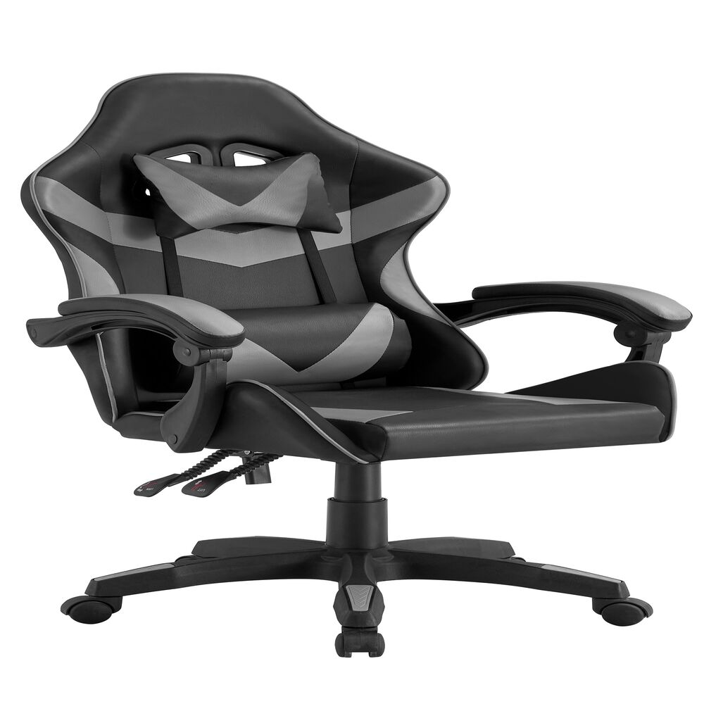 Silla Gamer Pro Tokio Ergonomica Reclinable Color Gris Bmg-17g Arthome image number 0.0