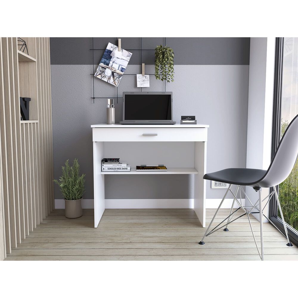 Escritorio 1 Cajon 80x73x49,8 Cm - Fm-058b - Blanco image number 7.0