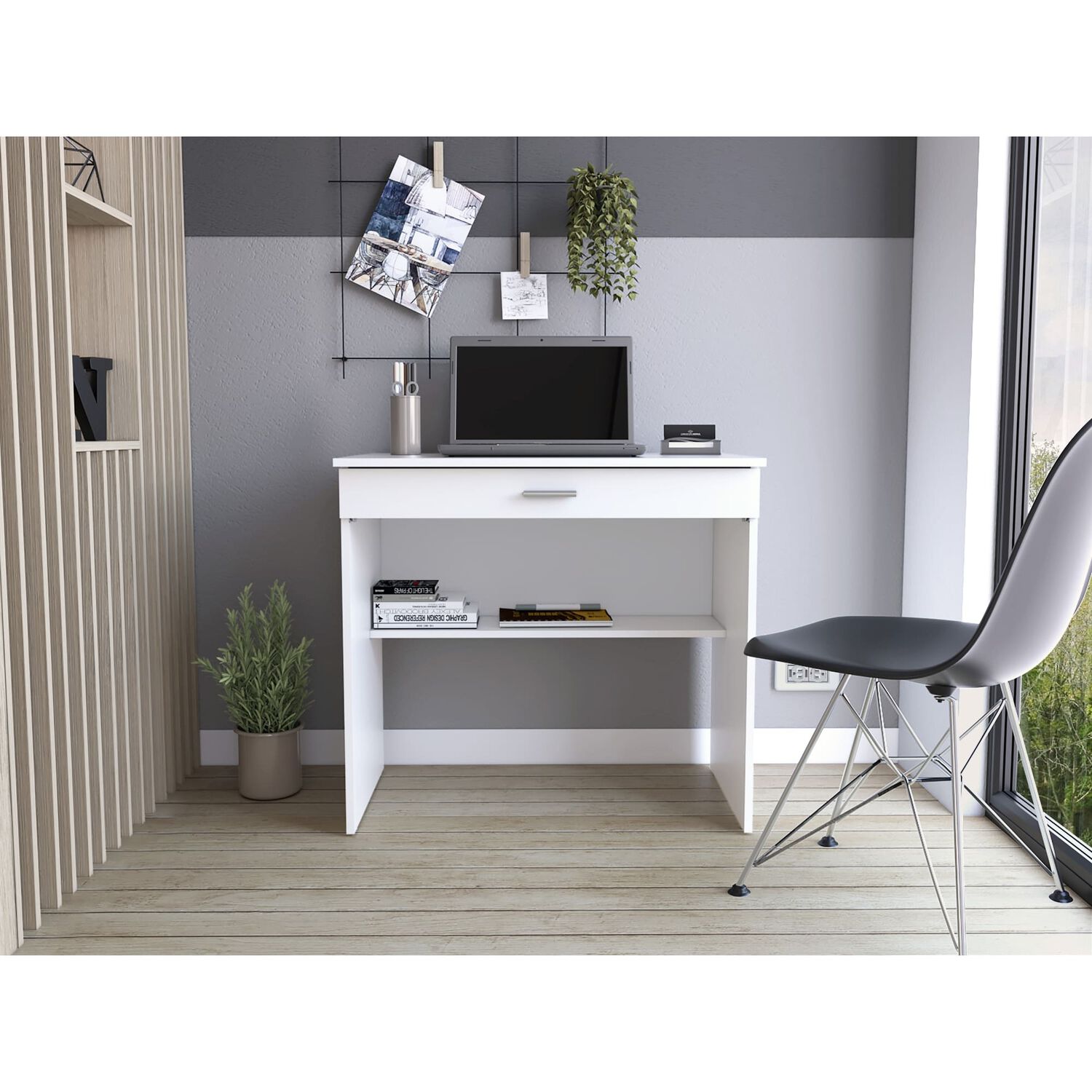 Escritorio 1 Cajon 80x73x49,8 Cm - Fm-058b - Blanco image number 7.0