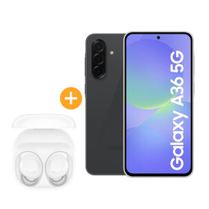 Smartphone Samsung Galaxy A36 Negro Incre&iacute;ble / 5G / 128 GB / Liberado + Aud&iacute;fonos Buds Core Blanco