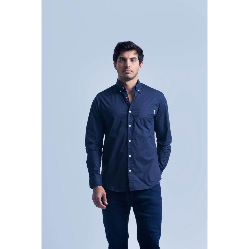 Camisa Lisa Regular Manga Larga Hombre Hummer image number 0.0